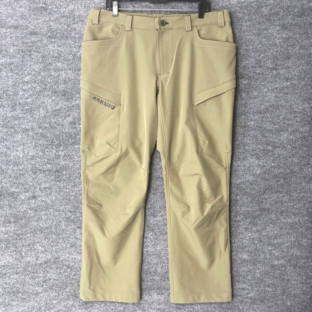 Kuiu Attack Mens Hunting Pants Khaki Tan Primeflex DWR 38 x 30 Short Articulated - Picture 2 of 8